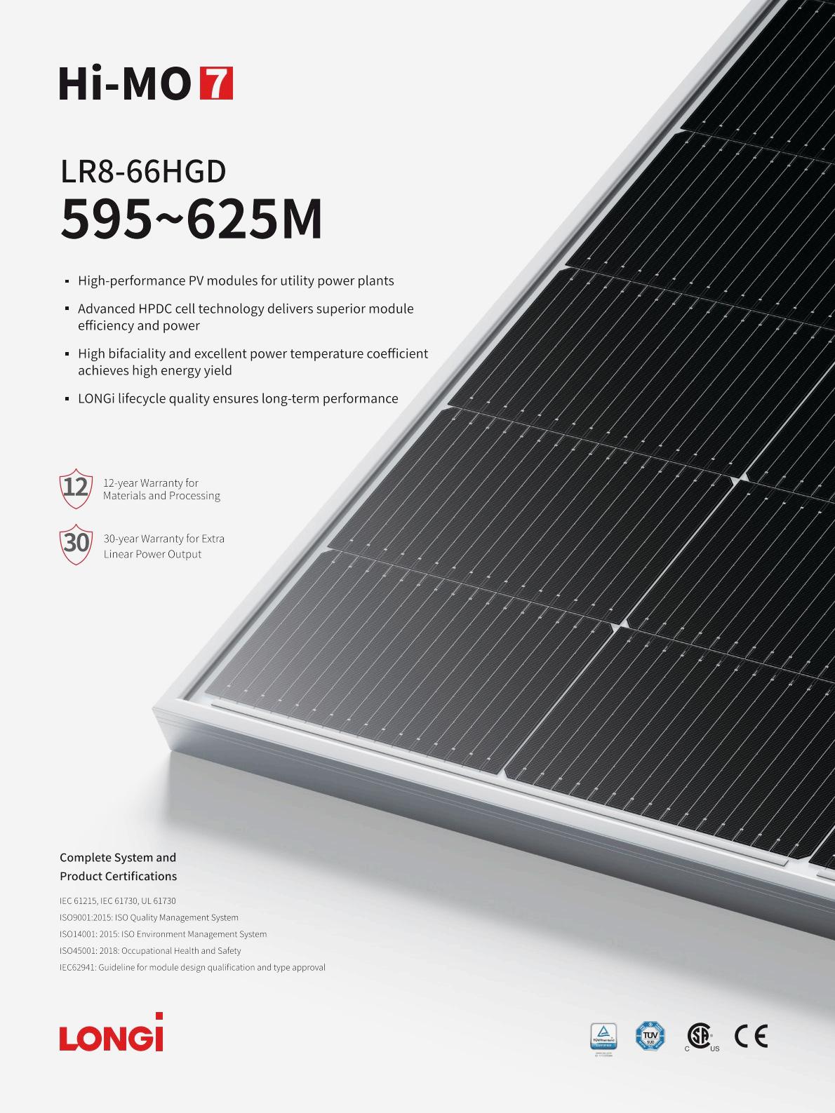 LONGI LR8-66HGD 595-625w