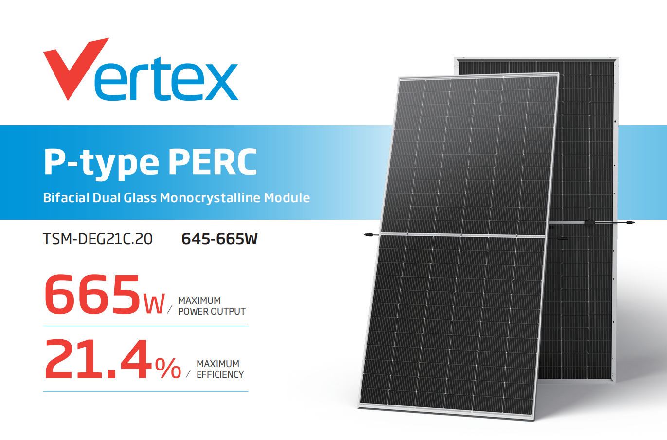 Trina Bifacial Dual Glass 645-665w