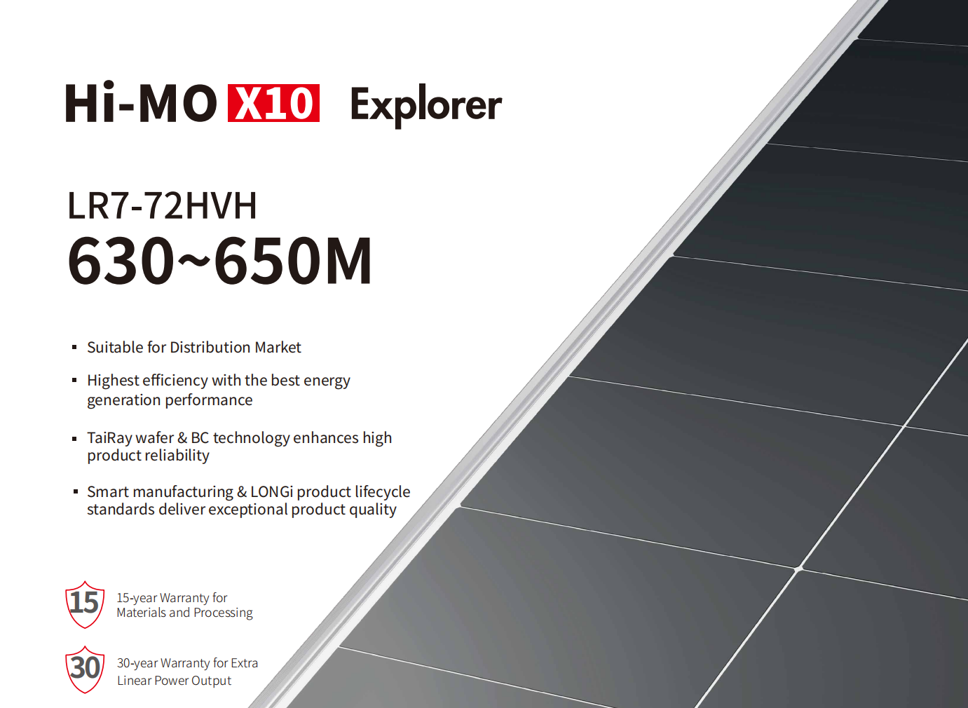 LONGI Hi-MO X10 LR7-72HVH 630-650w