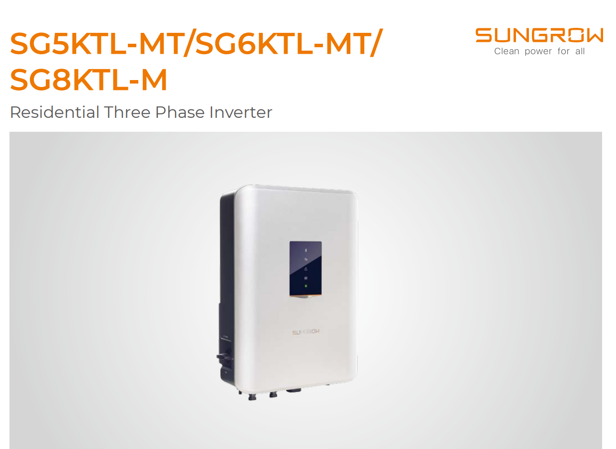 Sungrow Three Phase Inverter 5-8kw