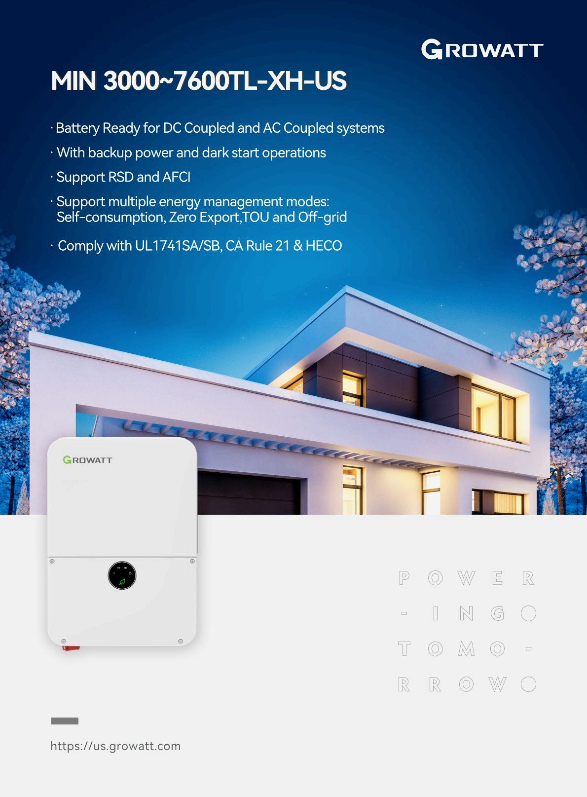Growatt Inverter 3-7.6kw